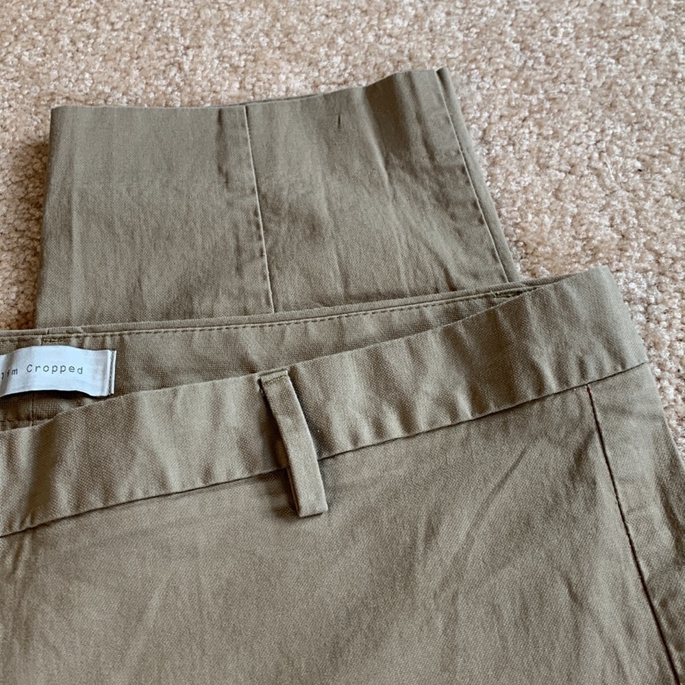 GAP Slim Cropped Khaki Size 16R Stretch EUC - Picture 3 of 7